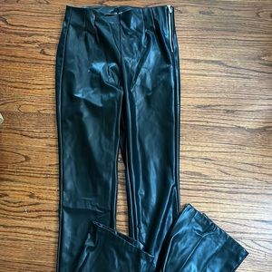 Zara| High waist leather pants